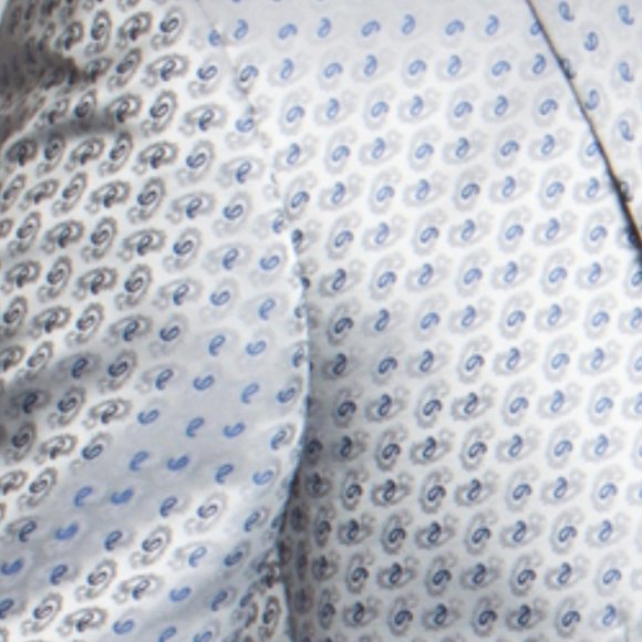 Shiny 2-Tone Silver and Blue Mens Suit Jacket, Swirl Pattern - Picture 2 of 5